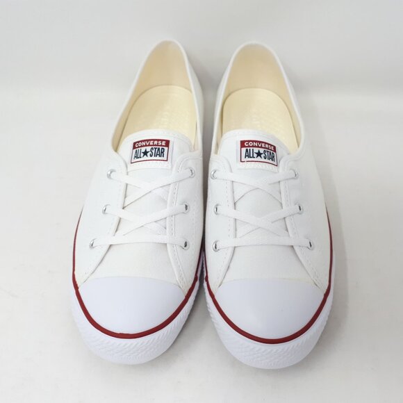 Converse Chuck Taylor All Star Ballet Lace Slip On White Shoe Sneaker Womens NEW - Picture 8 of 12